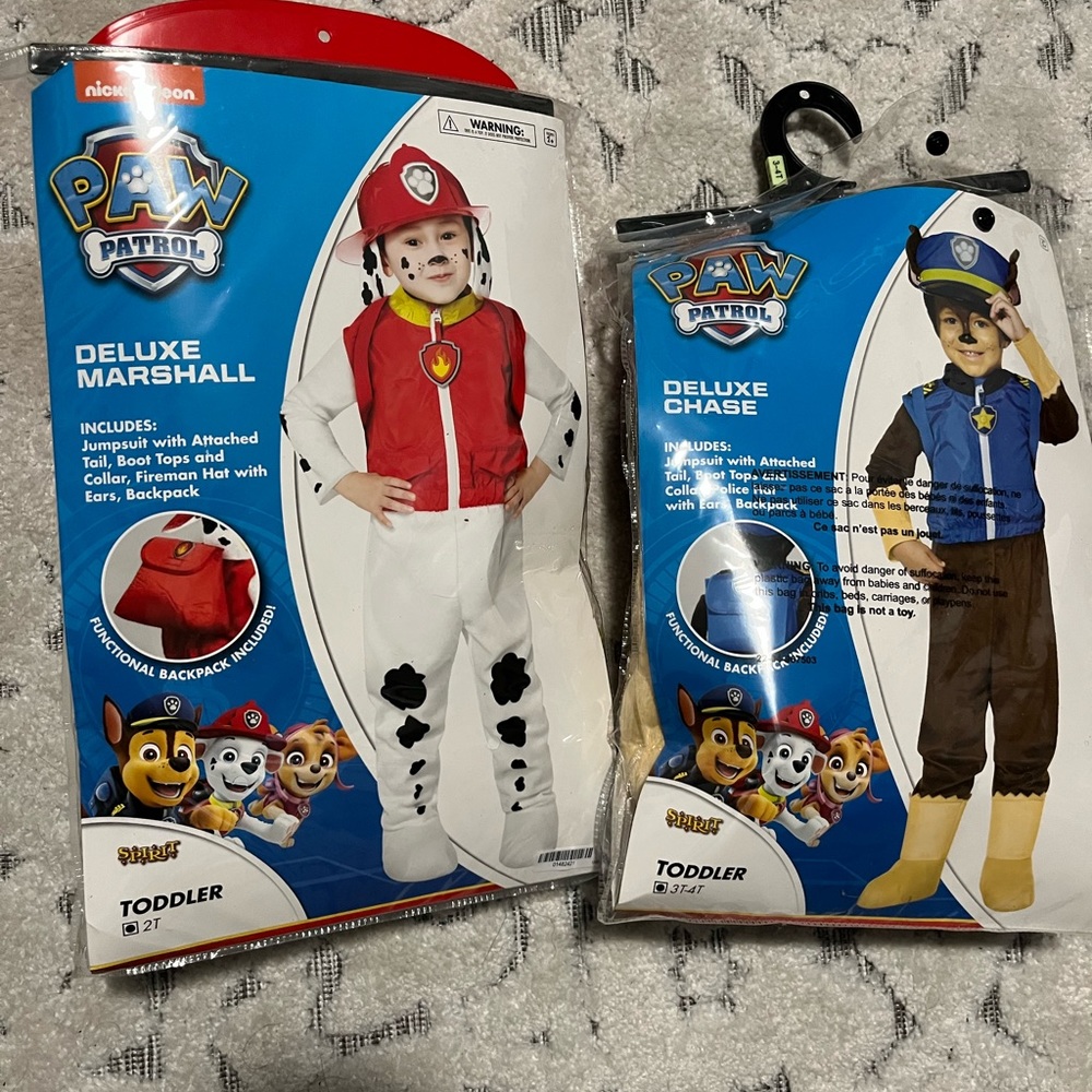 Marshal is a size 2t Chase is 4T.